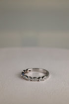 White gold art deco round brilliant diamond ring