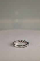 White gold art deco round brilliant diamond ring