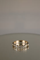 Yellow gold art deco round brilliant diamond ring