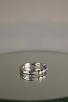 White gold art deco round brilliant diamond ring