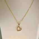 Beaded Heart Pendant & Chain