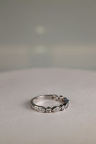 White gold art deco round brilliant diamond ring